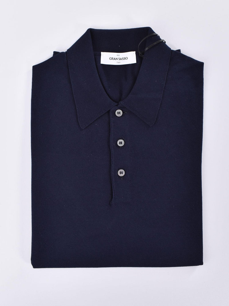 Polo Gran Sasso Fresh Cotton blu scuro 