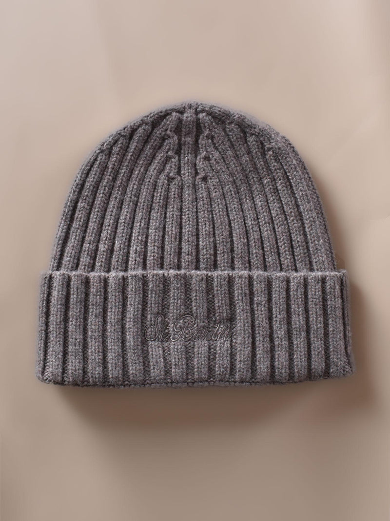 Berretto Mc2 Saint Barth lana logo marrone 0003120 MC2 SAINT BARTH