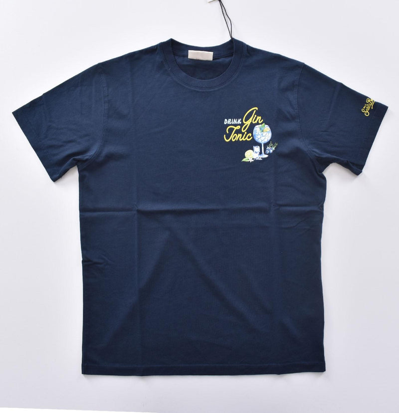 T-shirt Mc2 Saint Barth blu drink gin tonic 0109461 MC2 SAINT BARTH