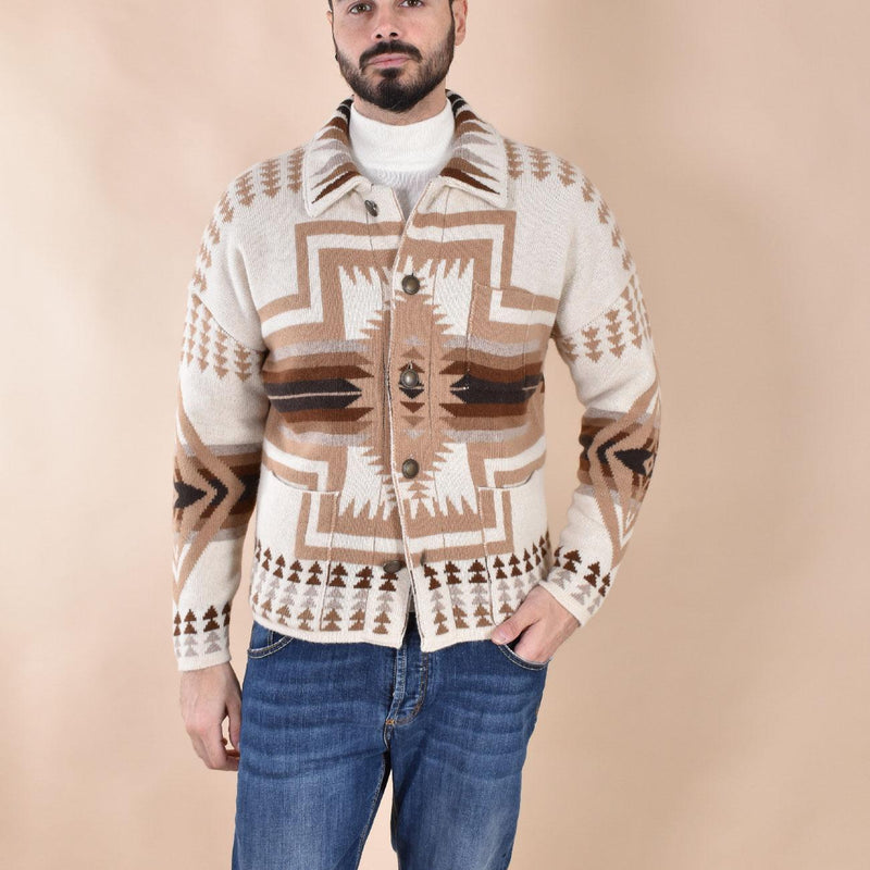 Giacca overshirt Rakkì Indian Navajo Pueblo jacquard PUEBLO01 Rakkì