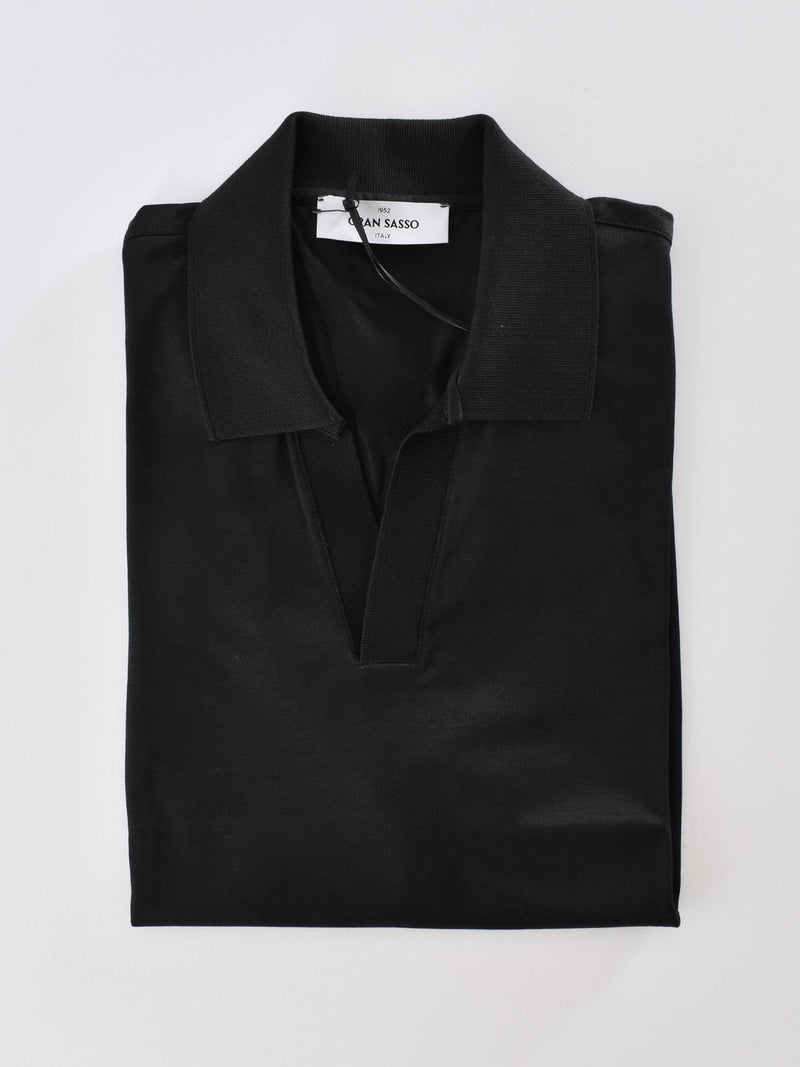 Polo Gran Sasso filo scozia nera 