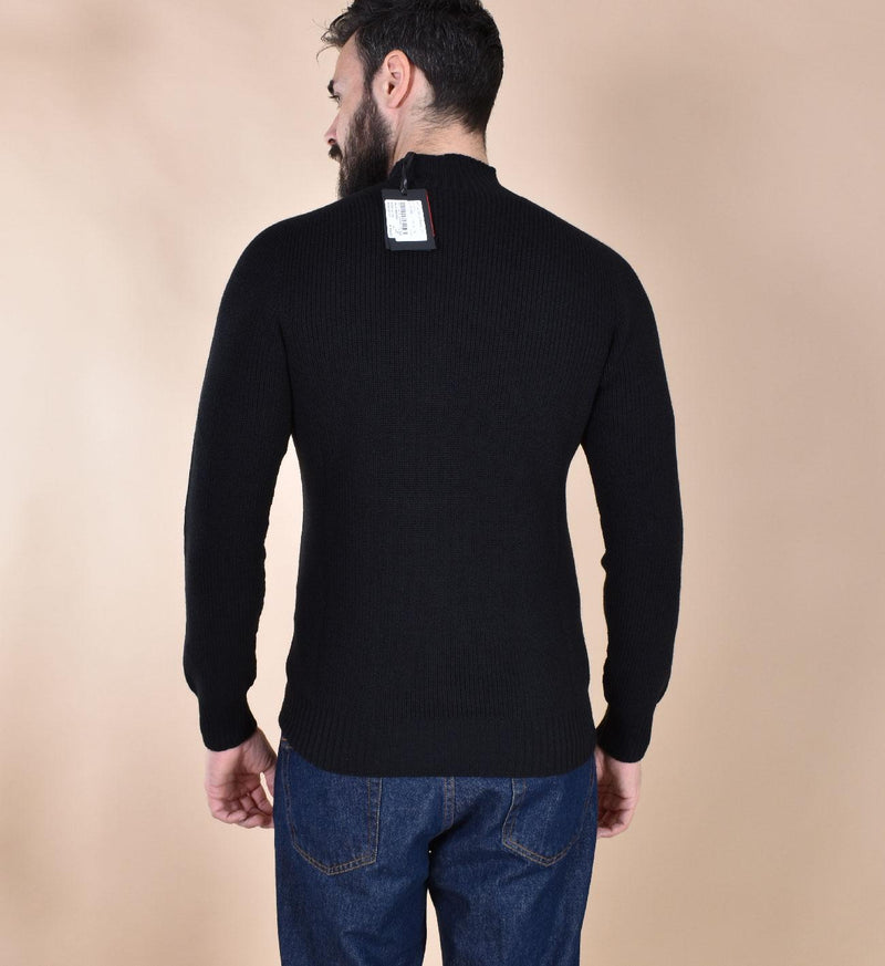 Maglia Gran Sasso lupetto nera Rain Wool 24118 24601099 GRAN SASSO