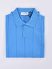 Polo Gran Sasso fresh cotton scollo V tennis blu chiaro