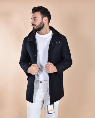 Cappotto BoB blu notte Wick cappuccio WICK15302 BOB