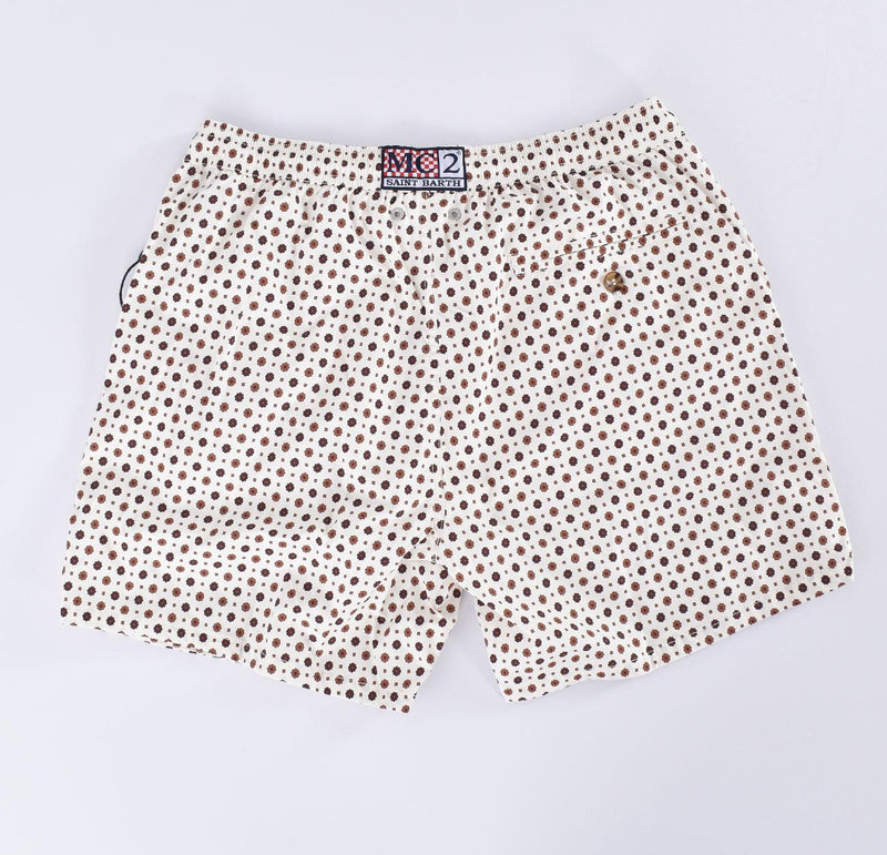 Costume da bagno Mc2 Saint Barth bianco flower tie 