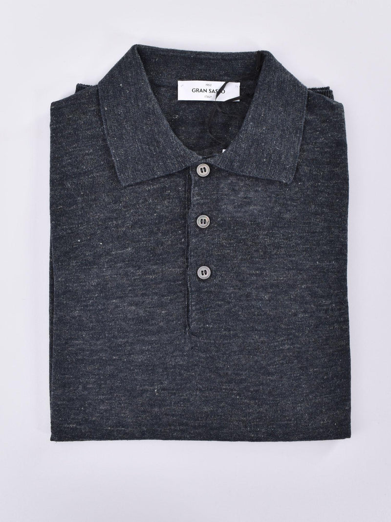 Polo Gran Sasso lino grigio scuro 