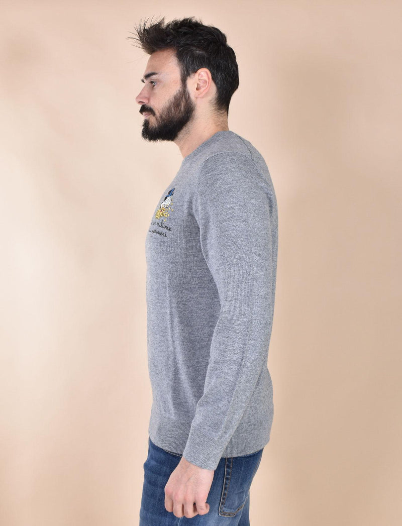 Maglia Mc2 Saint Barth paperone scrooge pensieri grigio 0293115 MC2 SAINT BARTH