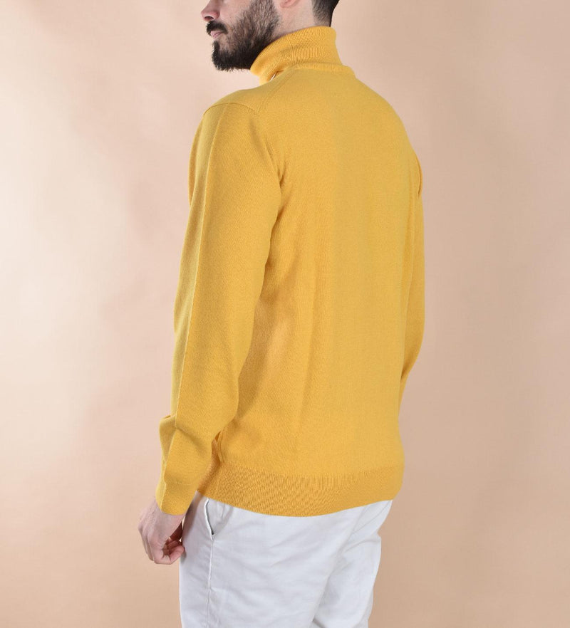 Maglia Della Ciana dolcevita cashmere lana senape 1802004 Della Ciana