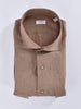 Camicia Borriello lino fango taschini
