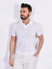 Polo Gran Sasso fresh cotton scollo V tennis bianca