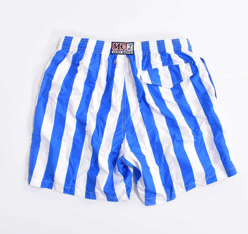 Costume Mc2 Saint Barth righe bianco azzurro 