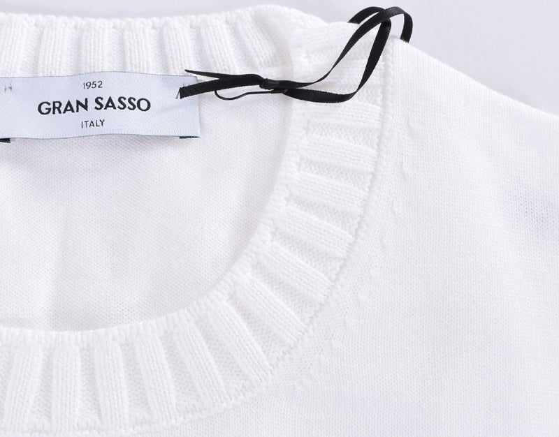 Maglia Gran Sasso mezza manica cotton egyptian bianco 