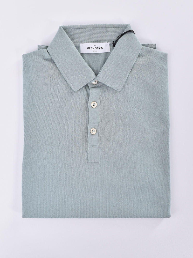 Polo Gran Sasso fresh cotton verde acqua 