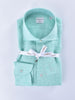 Camicia Borriello lino verde acqua