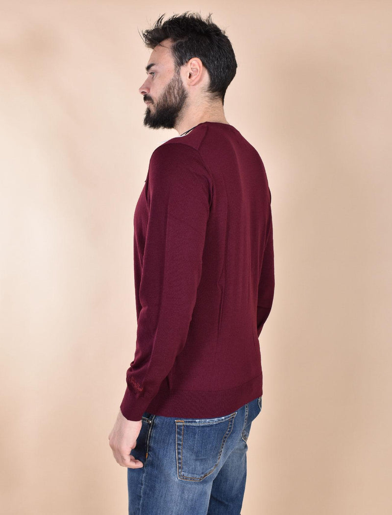Maglia Mc2 Saint Barth bordeaux Regent merino extrafine REGENT MERINO45 MC2 SAINT BARTH