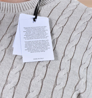 Maglia Gran Sasso beige traccia merinos extrafine 57101 14401005 GRAN SASSO