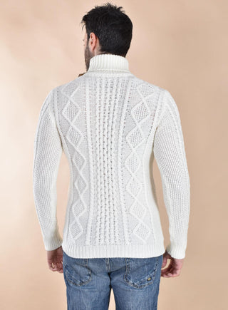 Maglione dolcevita Rakki Philosophy man bianco McQueen THE KING01 Rakkì