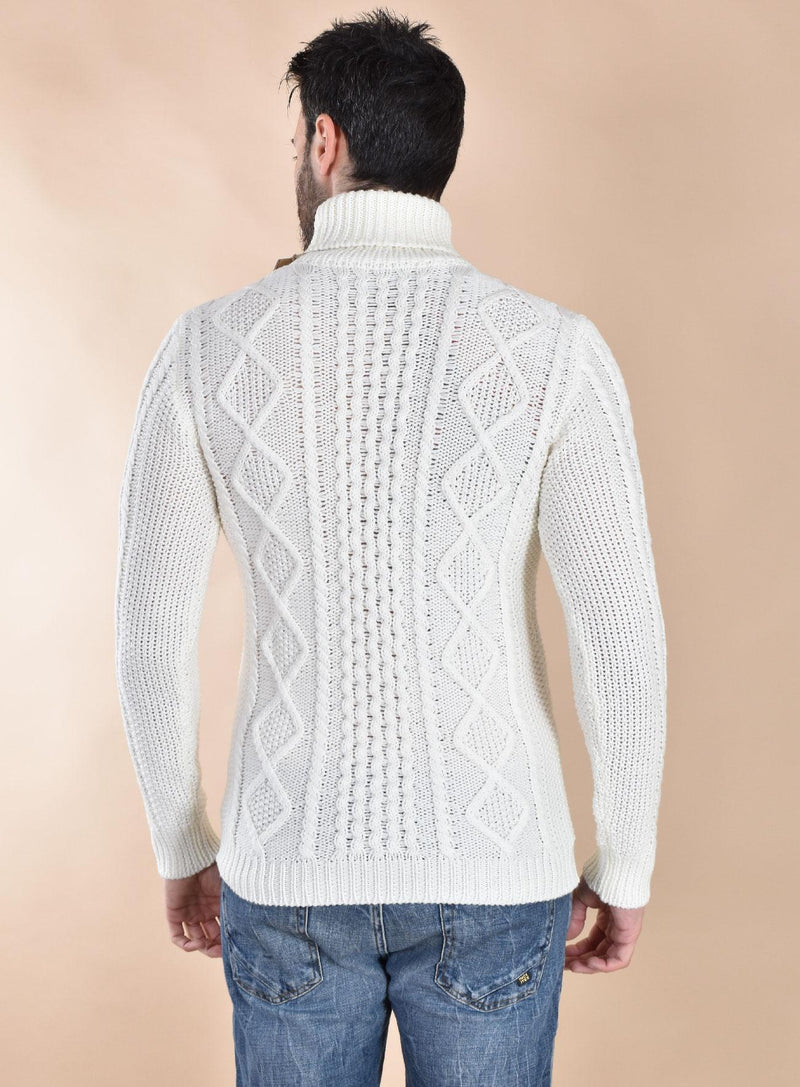 Maglione dolcevita Rakki Philosophy man bianco McQueen THE KING01 Rakkì