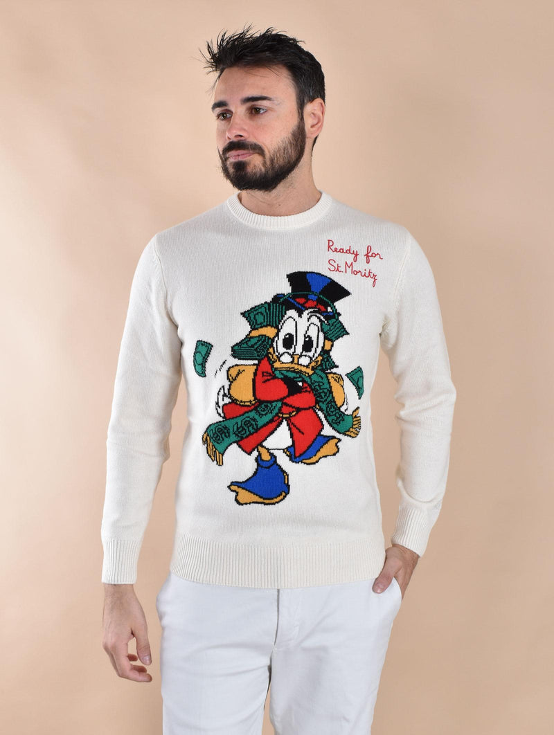 Maglia Mc2 Saint Barth paperone scrooge ready bianca 0010510 MC2 SAINT BARTH