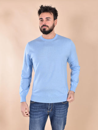 Maglia Mc2 Saint Barth celeste Regent merino extrafine REGENT MERINO31 MC2 SAINT BARTH