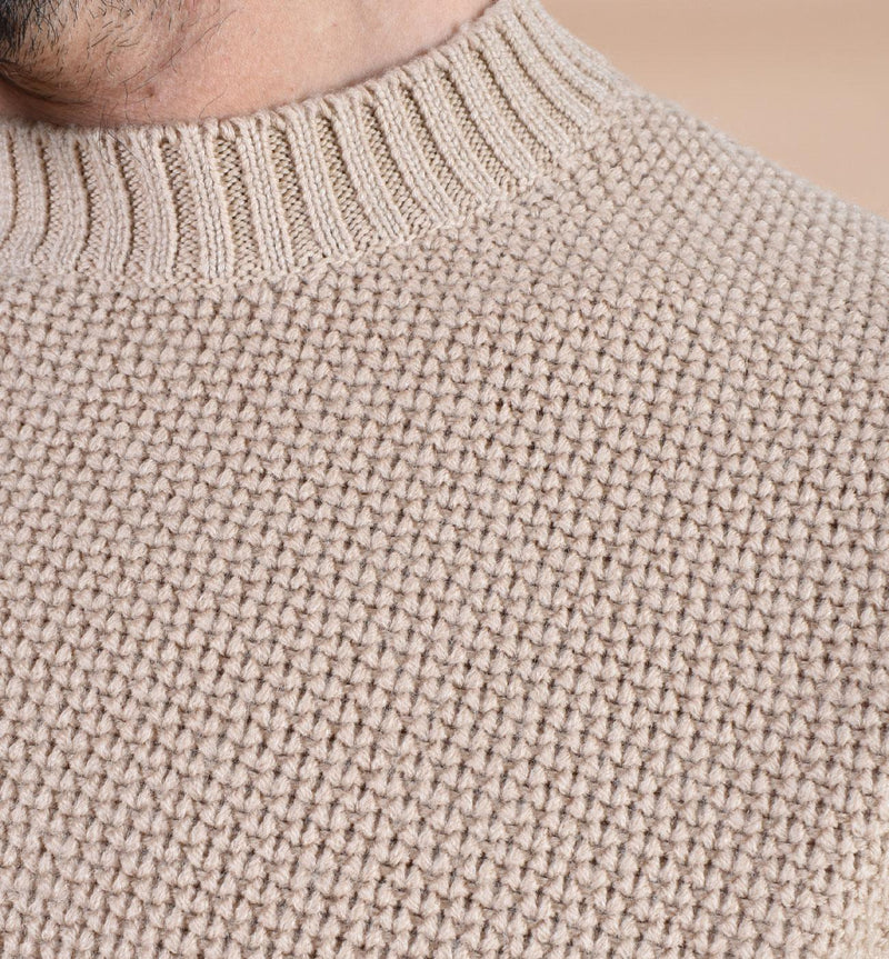 Maglione Circolo 1901 beige girocollo dyed CN51451084 CIRCOLO 1901