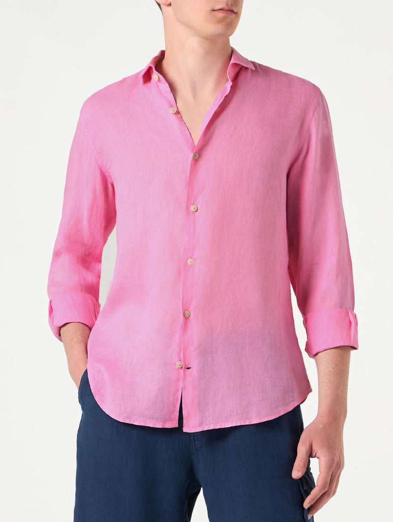 Camicia Mc2 Saint Barth rosa pamplona lino 