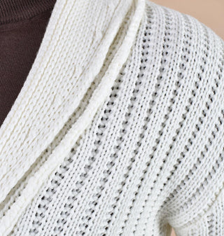 Cardigan Rakki maglione collo sciallato bianco old school soldier SOLDIER01 Rakkì