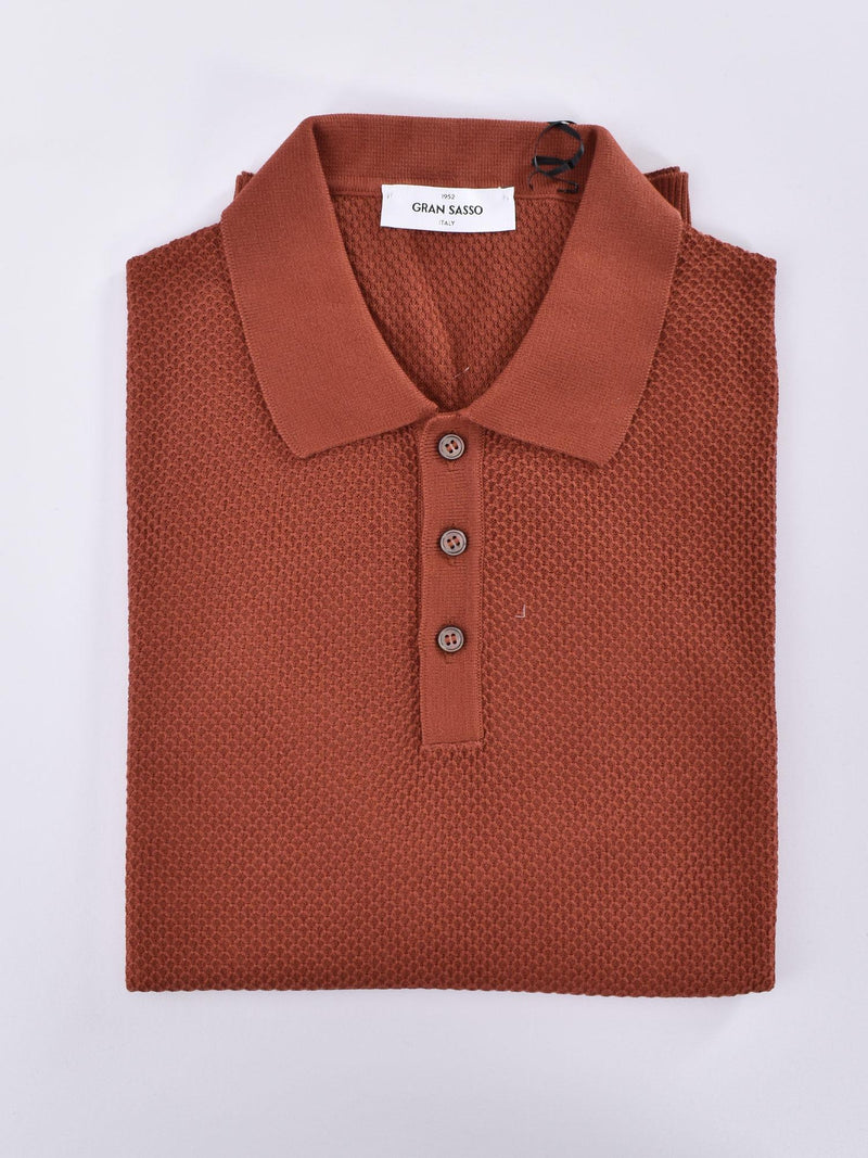 Polo Gran Sasso cotton ruggine 