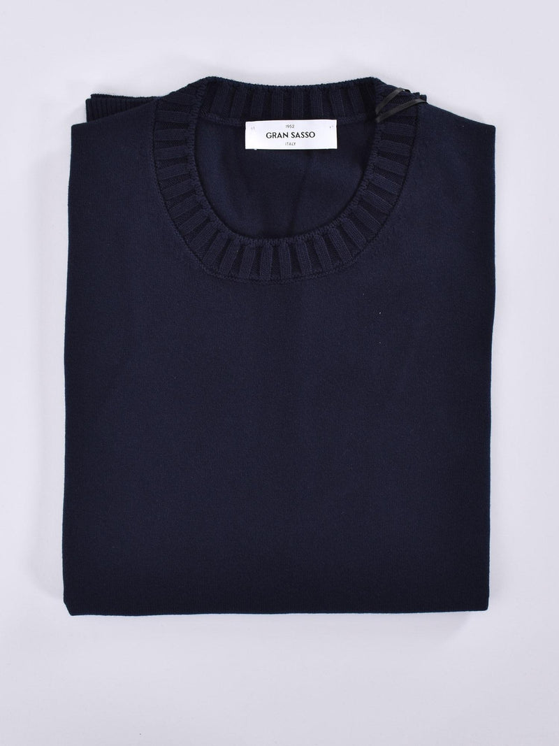 Maglia Gran Sasso mezza manica cotton egyptian blu notte 