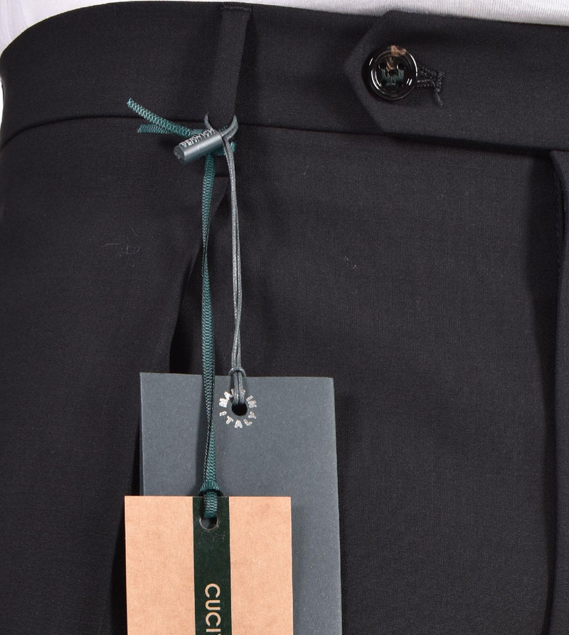 Pantalone Berwich Chiaia lana vergine nero 