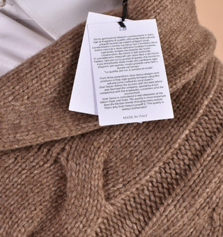 Cardigan Gran Sasso maglione nocciola collo scialle 10189 19107130 GRAN SASSO