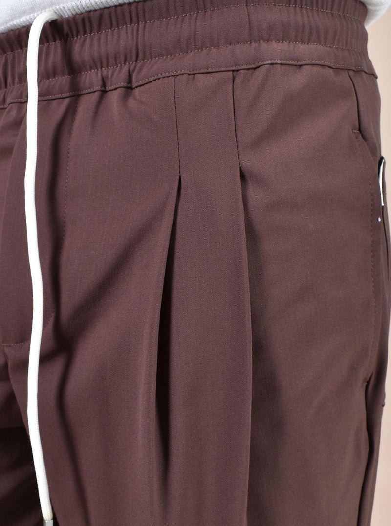 Pantalone Yes London pantalaccio fresco lana cacao XP333001 YES LONDON