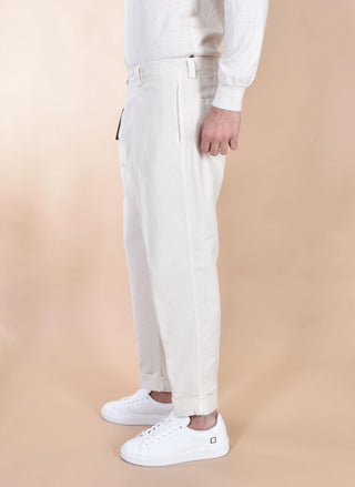 Pantalone Berwich velvet stretch bianco panna velluto DV2000299 BERWICH