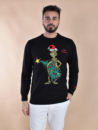 Maglia Mc2 Saint Barth Grinch CHristmas nera 0249000 MC2 SAINT BARTH