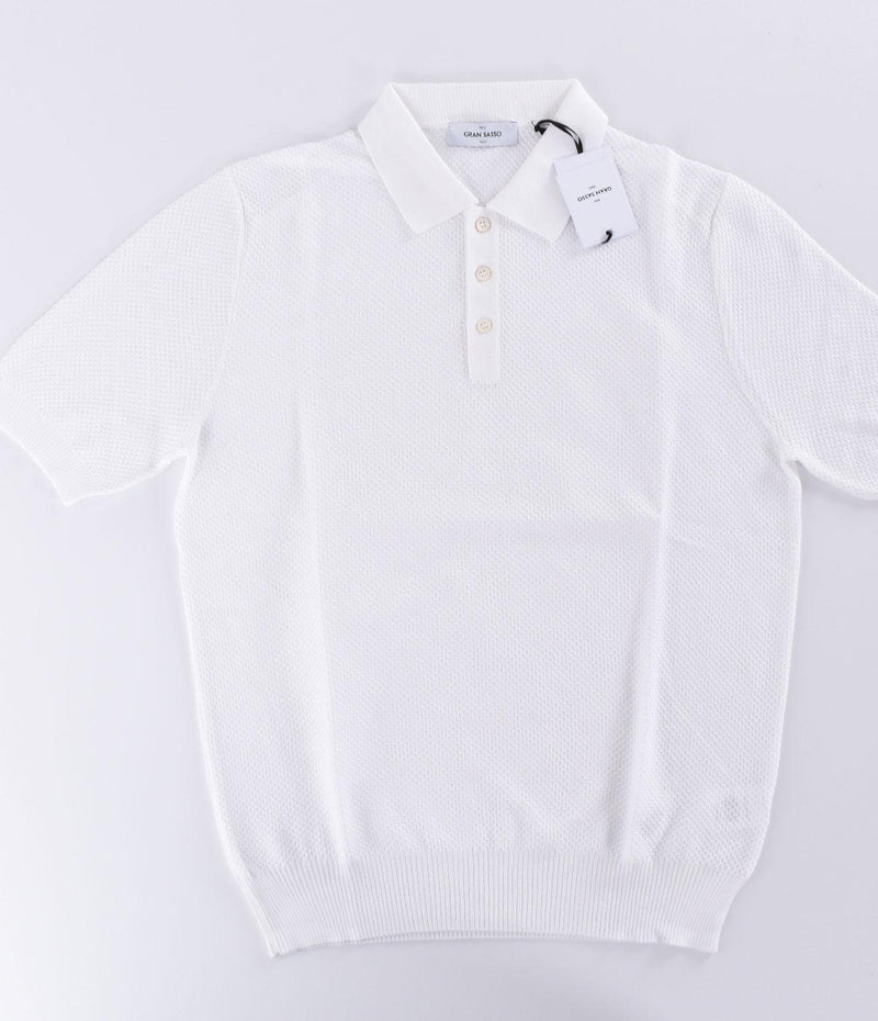Polo Gran Sasso cotton bianca 