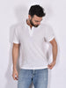 Polo Mc2 Saint Barth scollo V sponge bianco Jeremy Terry