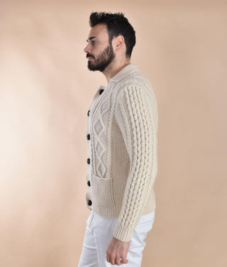 Cardigan polo Rakki Crown Steve McQueen avorio CROWN POLO01 Rakkì