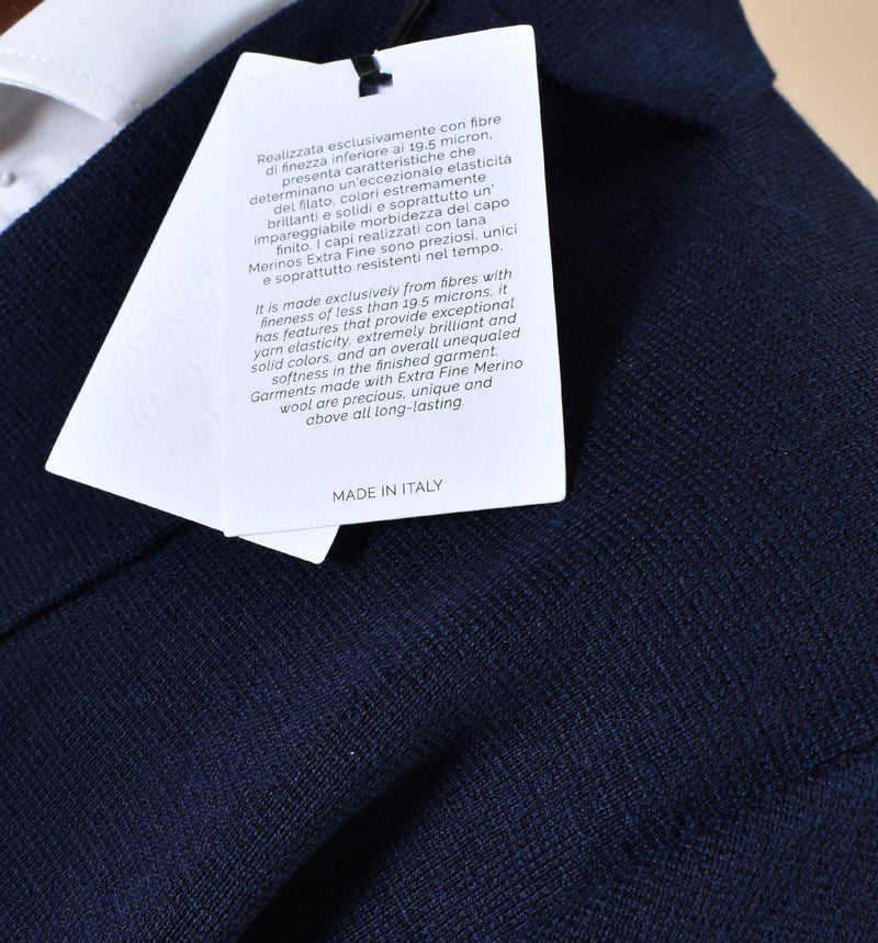 Giacca maglia Gran Sasso merinos extrafine blu 57125 14402598 GRAN SASSO