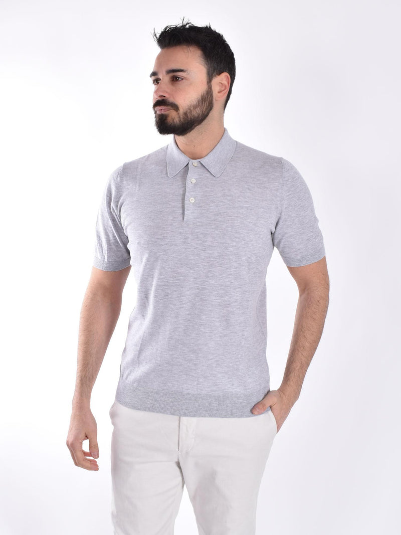 Polo Gran Sasso Fresh Cotton grigio chiaro 