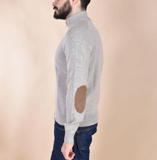 Maglia Gran Sasso extrafine merinos beige zip toppe 23102 14255018 GRAN SASSO