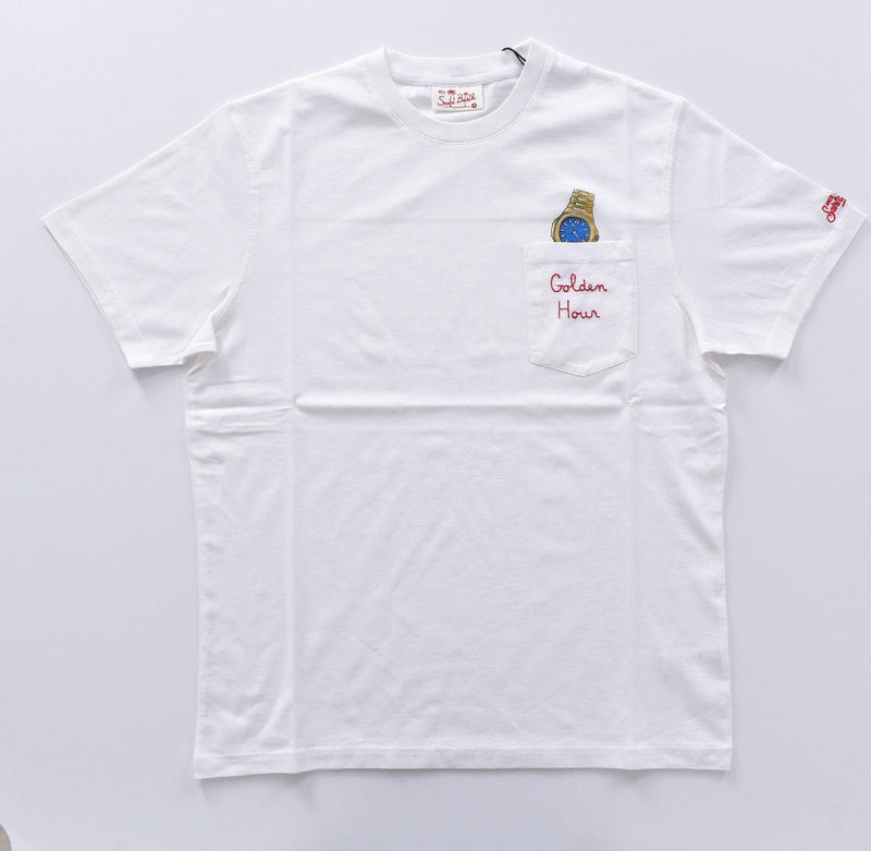 T-shirt Mc2 Saint Barth orologio golden hour 0251601 MC2 SAINT BARTH
