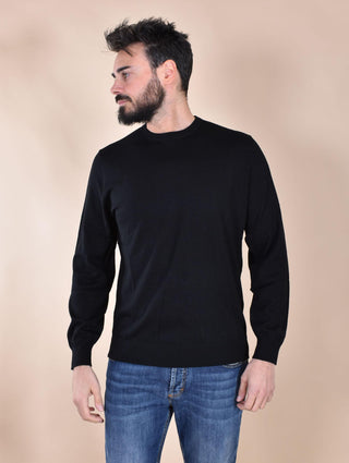 Maglia Mc2 Saint Barth nera Regent merino extrafine REGENT MERINO00 MC2 SAINT BARTH