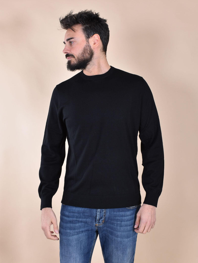 Maglia Mc2 Saint Barth nera Regent merino extrafine REGENT MERINO00 MC2 SAINT BARTH