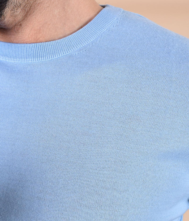 Maglia Mc2 Saint Barth celeste Regent merino extrafine REGENT MERINO31 MC2 SAINT BARTH