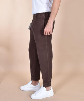 Pantalone Berwich velvet stretch marrone velluto DV200001 BERWICH