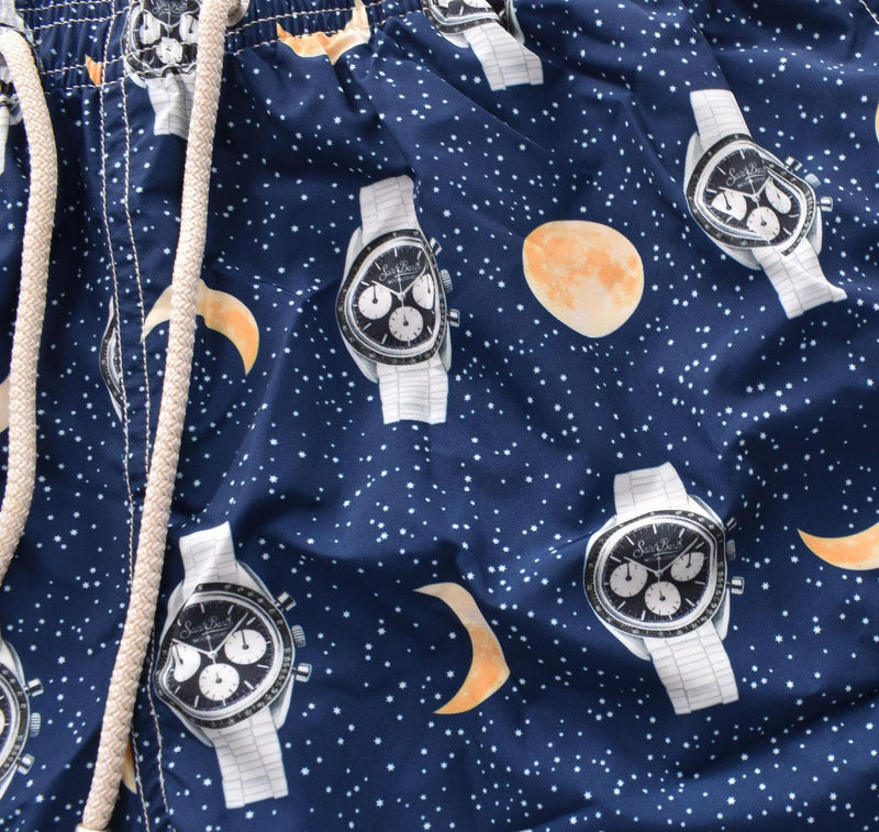 Costume bagno Mc2 Saint Barth blu moon clock luna orologio 