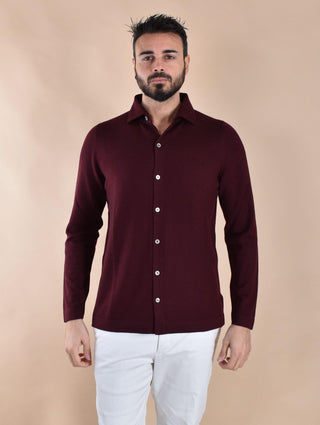 Camicia Tagliatore lana vergine Iago bordeaux IAGO291 TAGLIATORE