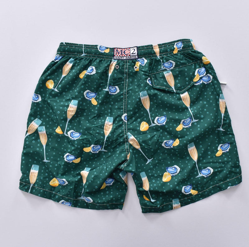 Costume bagno Mc2 Saint Barth rich meal verde calici 0127051 MC2 SAINT BARTH