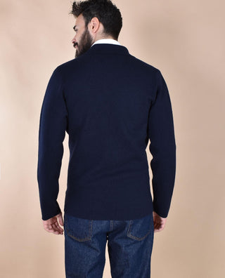 Giacca maglia Gran Sasso merinos extrafine blu 57125 14402598 GRAN SASSO