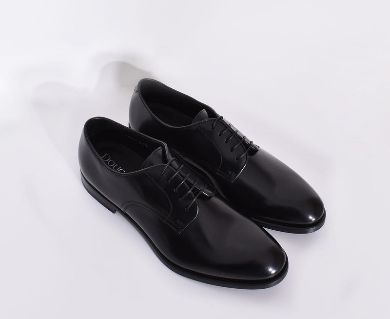 Scarpe Doucal's derby pelle nere stringate 